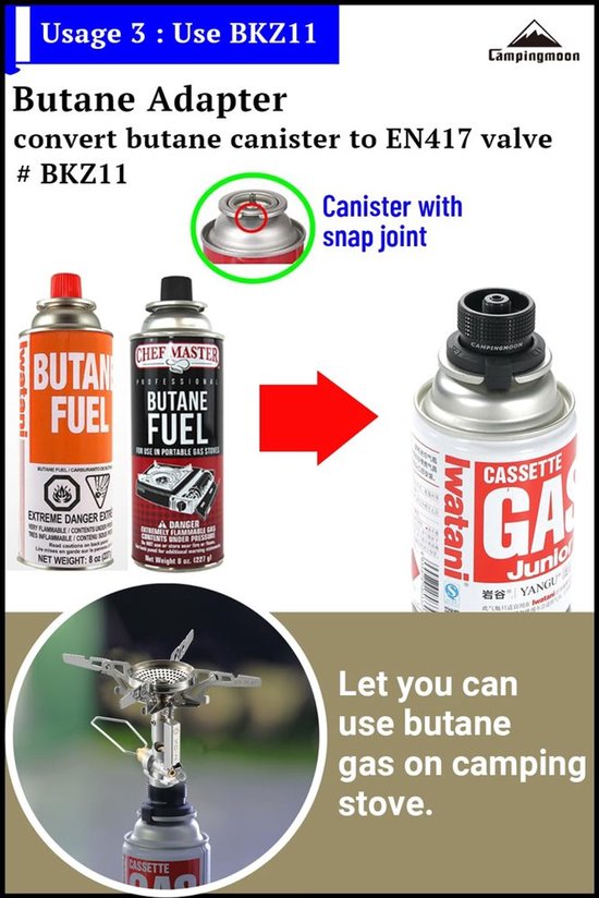 Butaan naar Isobutaan Converter Adapter — afbeelding 3