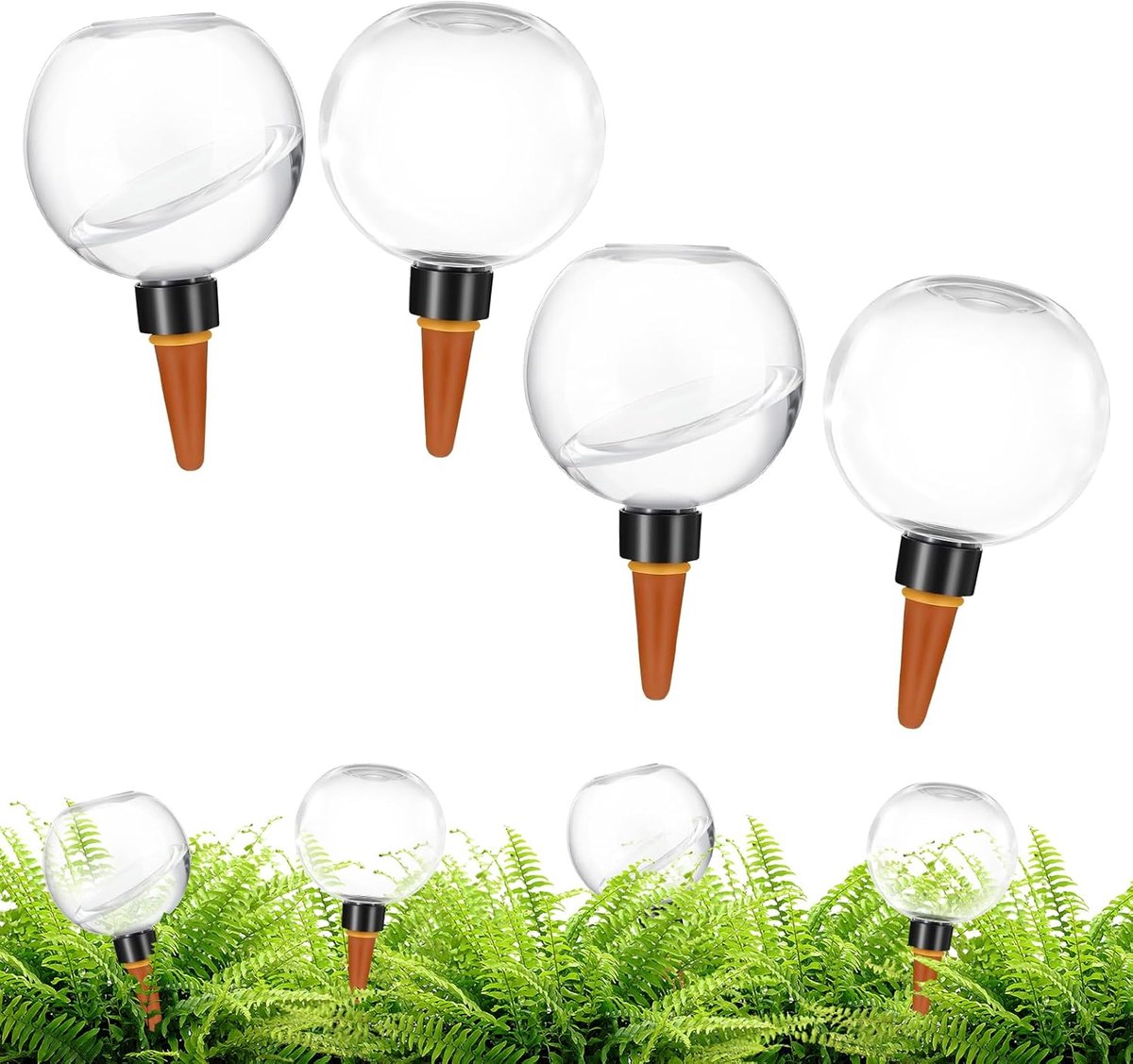 SnelShoppen - Bewateringsballen voor Planten, Automatische Plantenbewatering, Zelfbewateringsbal, Plantenirrigatie, 4 Stuks Waterballen, 500ml, Kerami