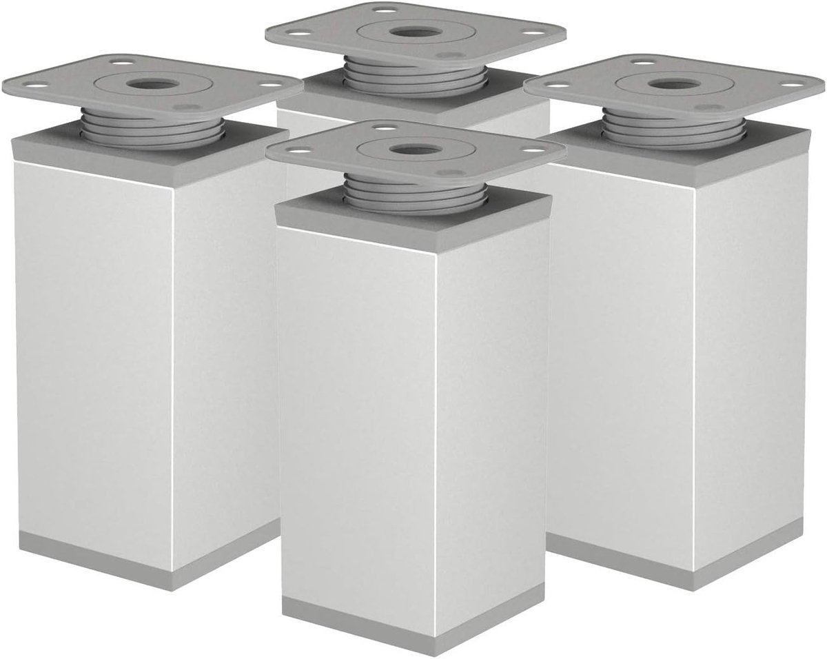 Meubelpoten 150 mm - hoogte verstelbaar - metalen meubelpoten - voor lichte meubels - ShopVlot
