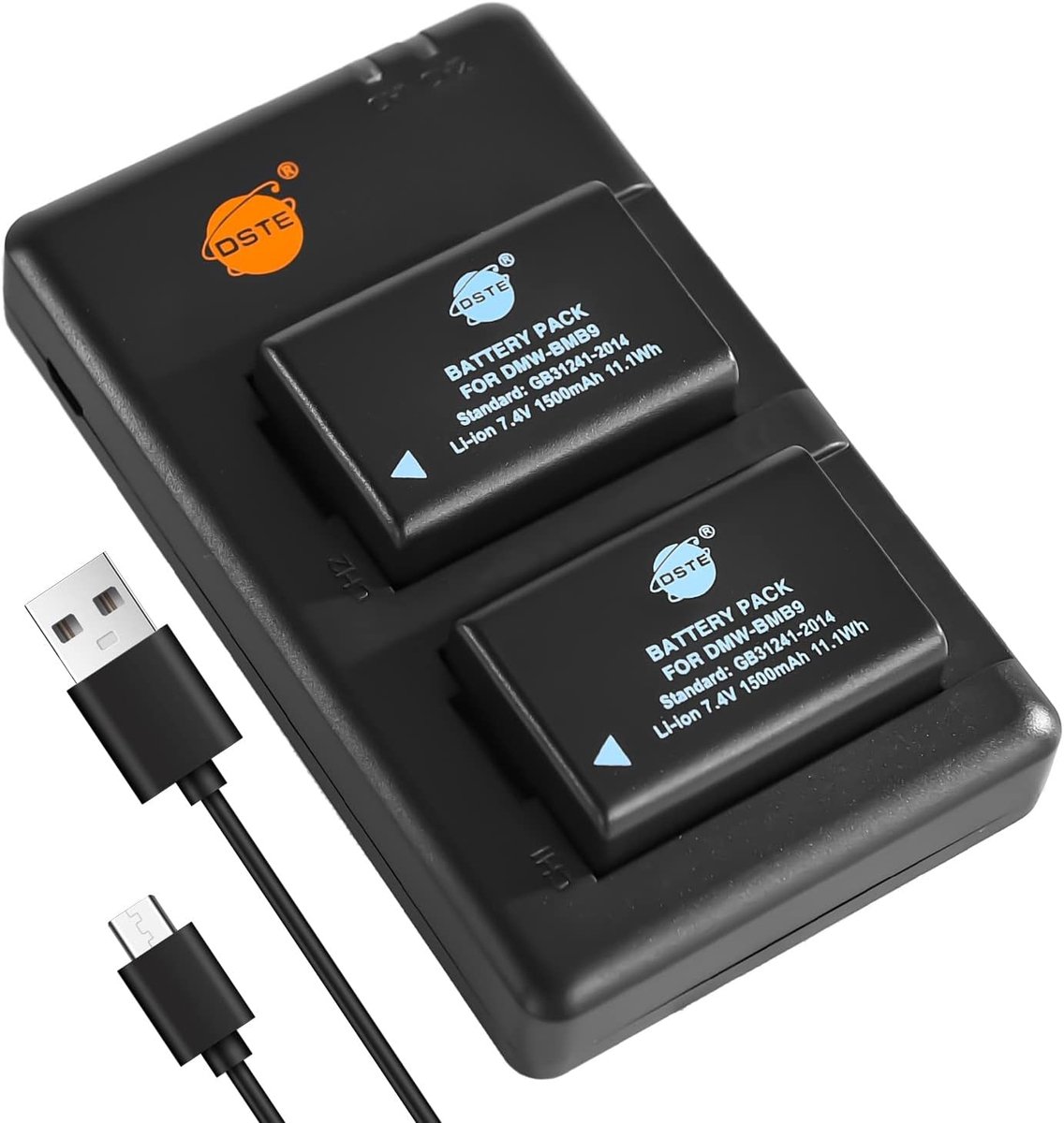 DSTE 2PCS DMW-BMB9 Battery Charger Compatible with Panasonic DMC-FZ48, DMC-FZ60, DMC-FZ62, DMC-FZ70, DMC-FZ72 - ShopVlot