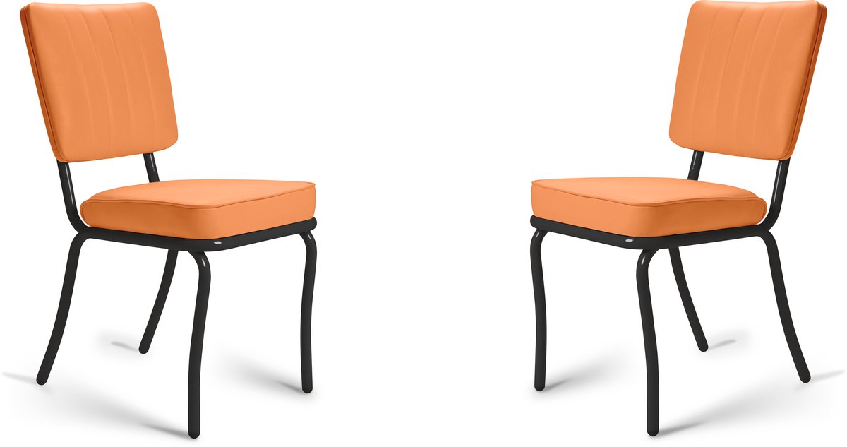 Bel Air Retro Fifties Furniture Arcade MP Black Orange Set van 2
