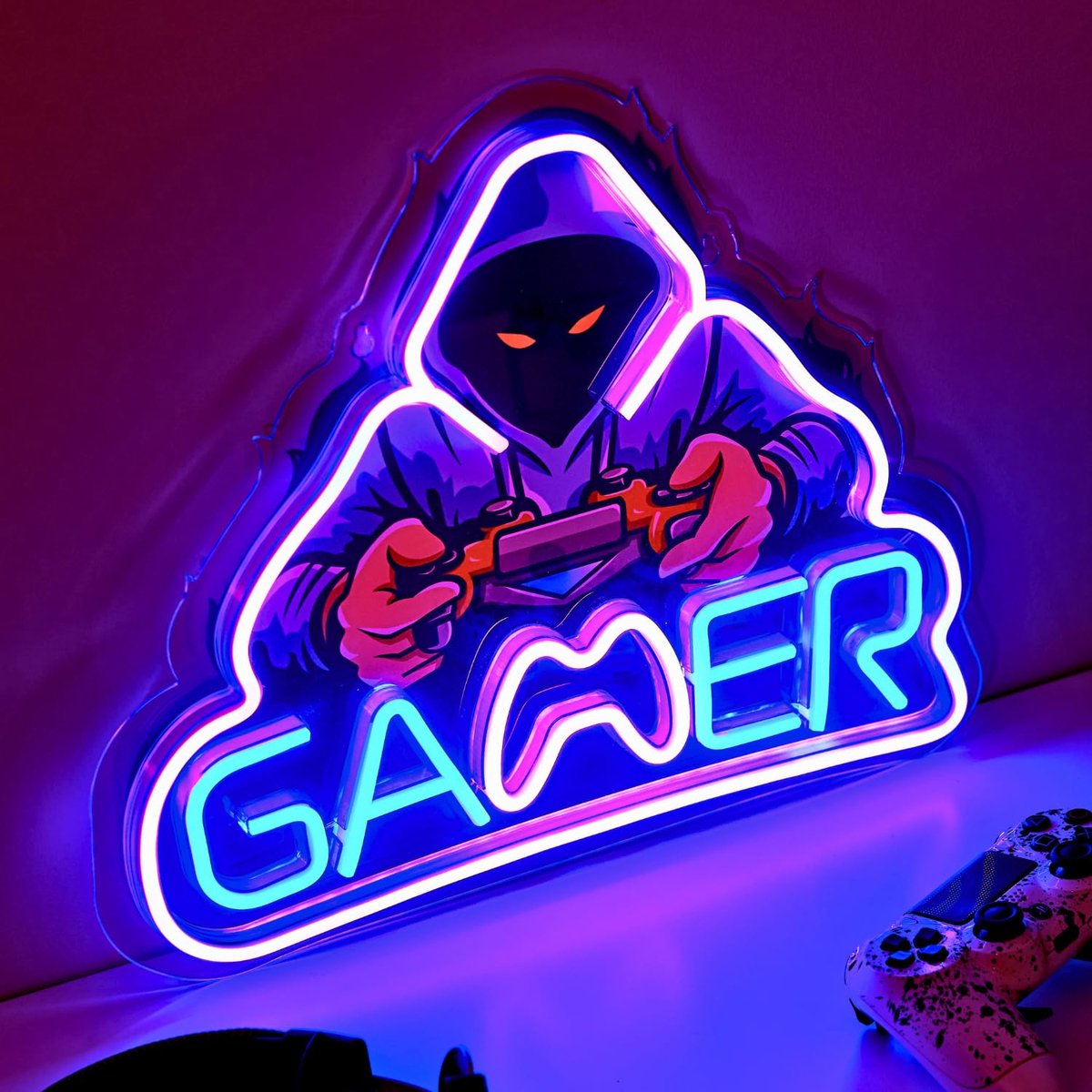 NELUX Gaming Neon Sign LED Lights Lamp, Game Jongens Kamer Decoratie Muur - ShopVlot