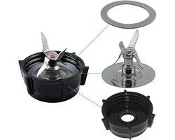 Poweka Replacement Parts for Oster Osterizer Blender Blade 4 Tips 4961 with Bottom Cap Blade Base and Sealing Pack - ShopVlot