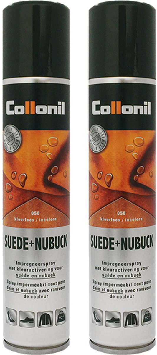 2x Suède spray & Nubuck spray - bulk kortig - Collonil suede+nubuck – Kleurloze