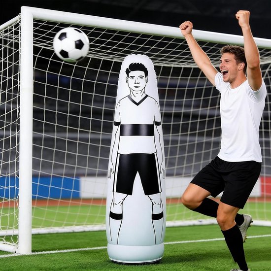 63/69/80 inch, doelman verdediger training, opblaasbaar PVC | trap verdedigingsmuur, rollende training mannequin | Draagbaar behendigheidsoefening, enthousiastelingen, beginners — afbeelding 5