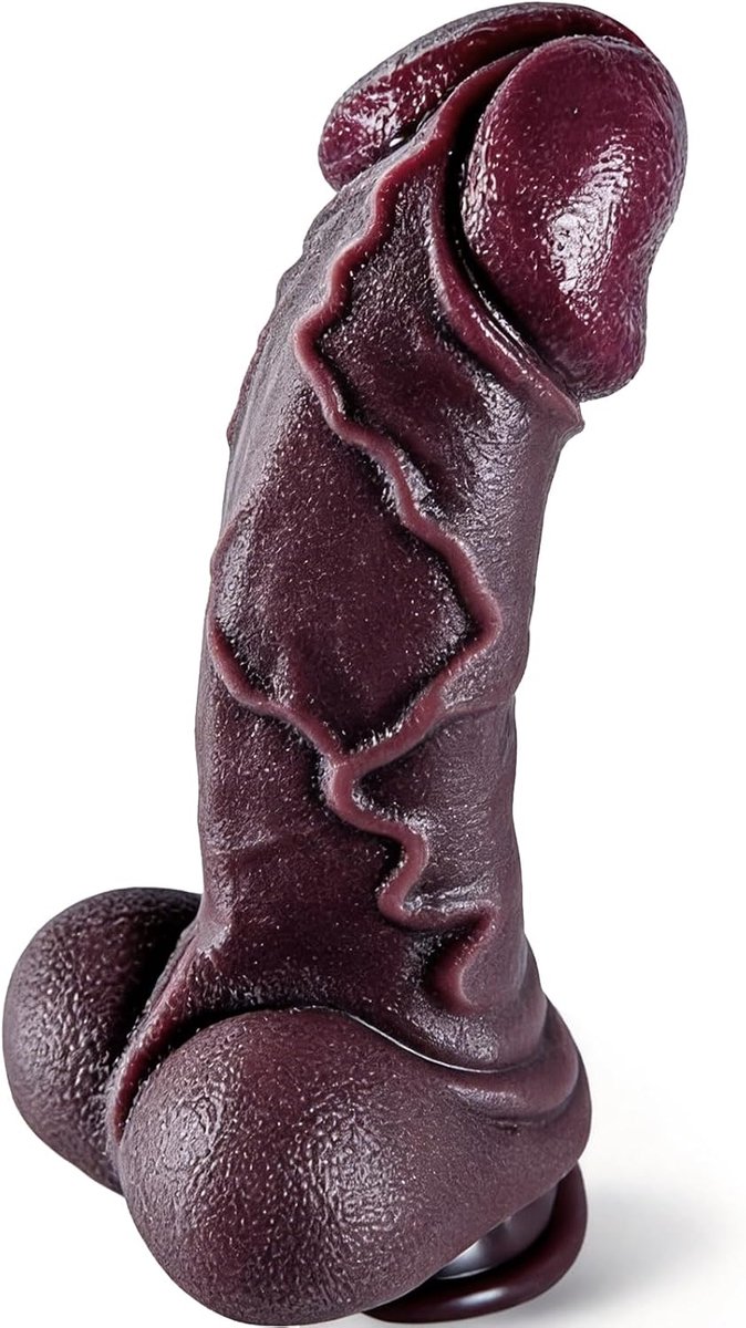 Realistische gigantische dildo van 7,2 cm dik, 29,5 cm extra lang, gebogen, met zuignap, siliconen met dubbele dichtheid,zwarte XXXL G-spot dildo, extra groot en dik anaal speeltje,unisex voor stellen