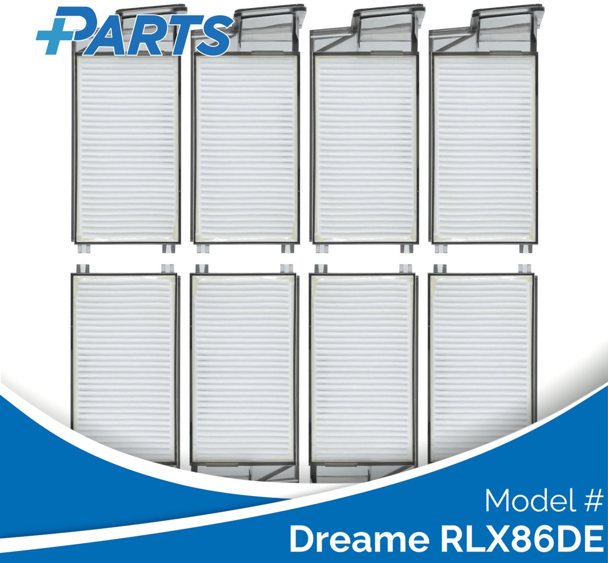 Plus.Parts Dreame RLX86DE Filters (8 Stuks, Plus.Parts® alternatief voor RHF24) Overig