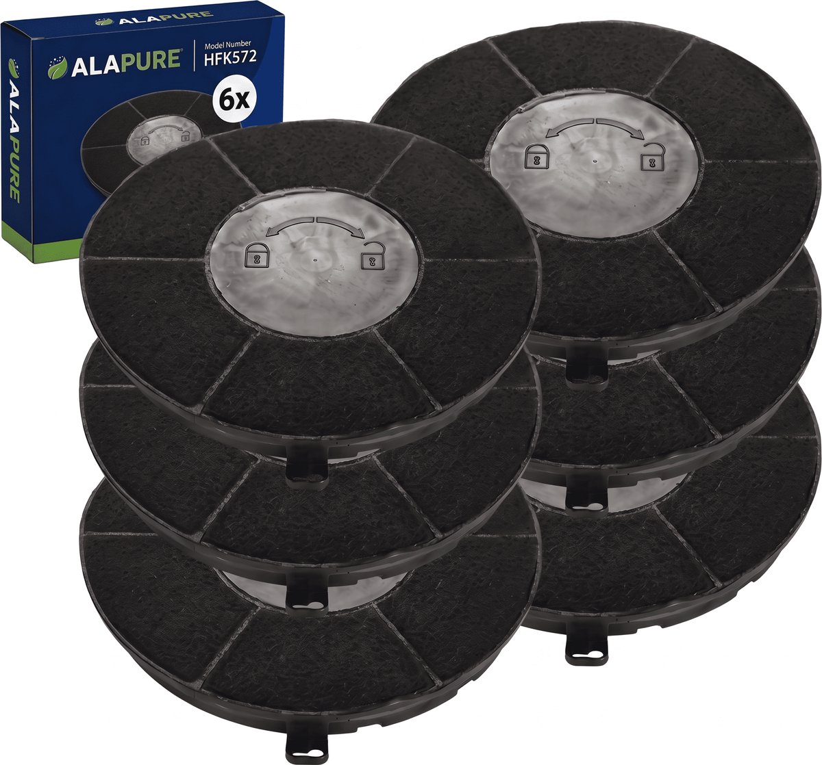 6x 572 Koolstoffilter voor MCFE06ST / 9029800506 / ACC926 / 9178011216 / 49027157 / MCFE06