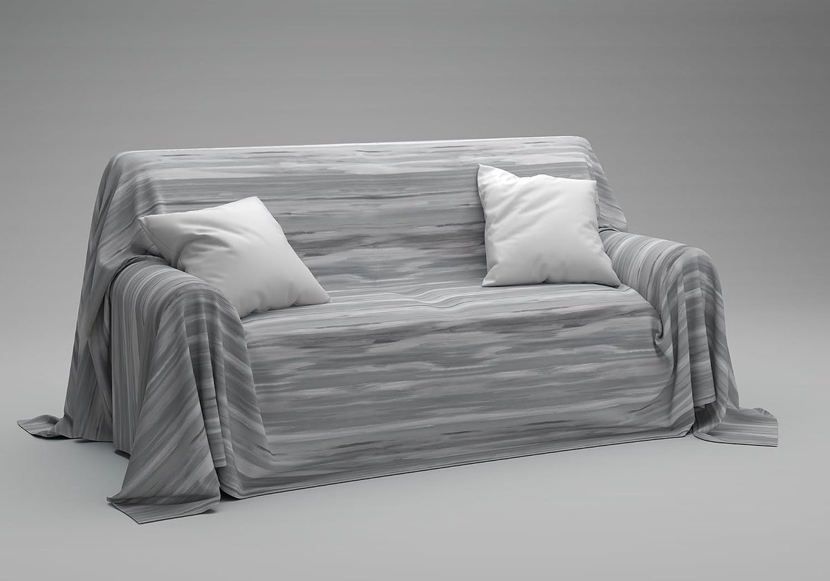 Home - Sprei voor zomer en lente, 180 x 270 cm, 100% puur katoen, duurzaam, ideaal als bankovertrek, banksprei en deken voor eenpersoonsbed, lichte multifunctionele doek