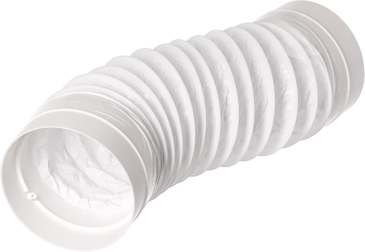 125 mm PVC flexibele slang met connector (man) - flexibele afvoerslang ventilatieslang