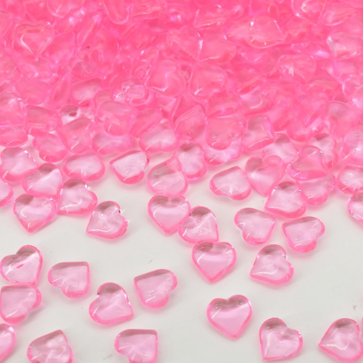 500 stuks hartvormige diamanten, strooidecoratie, robijnbruiloft, decoratie confetti, hartdecoratie, confetti, bruiloftstafeldecoratie, hartstrooidecoratie, bruiloftsdecoratie, diamanten