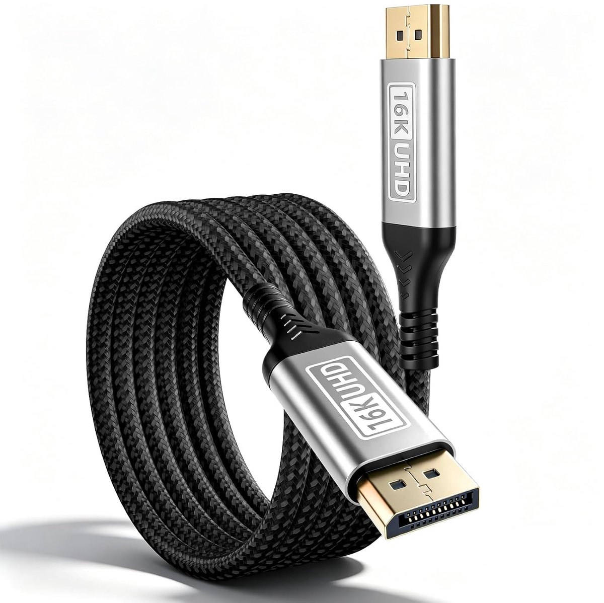 80Gbps DP 2.1-kabel 5M, 16K @60Hz 8K @120Hz 4K @240Hz, 12-bits kleurdiepte & dynamische HDR, Ultra High Speed DisplayPort naar DisplayPort-kabel voor RTX 5090/4090, gaming monitor