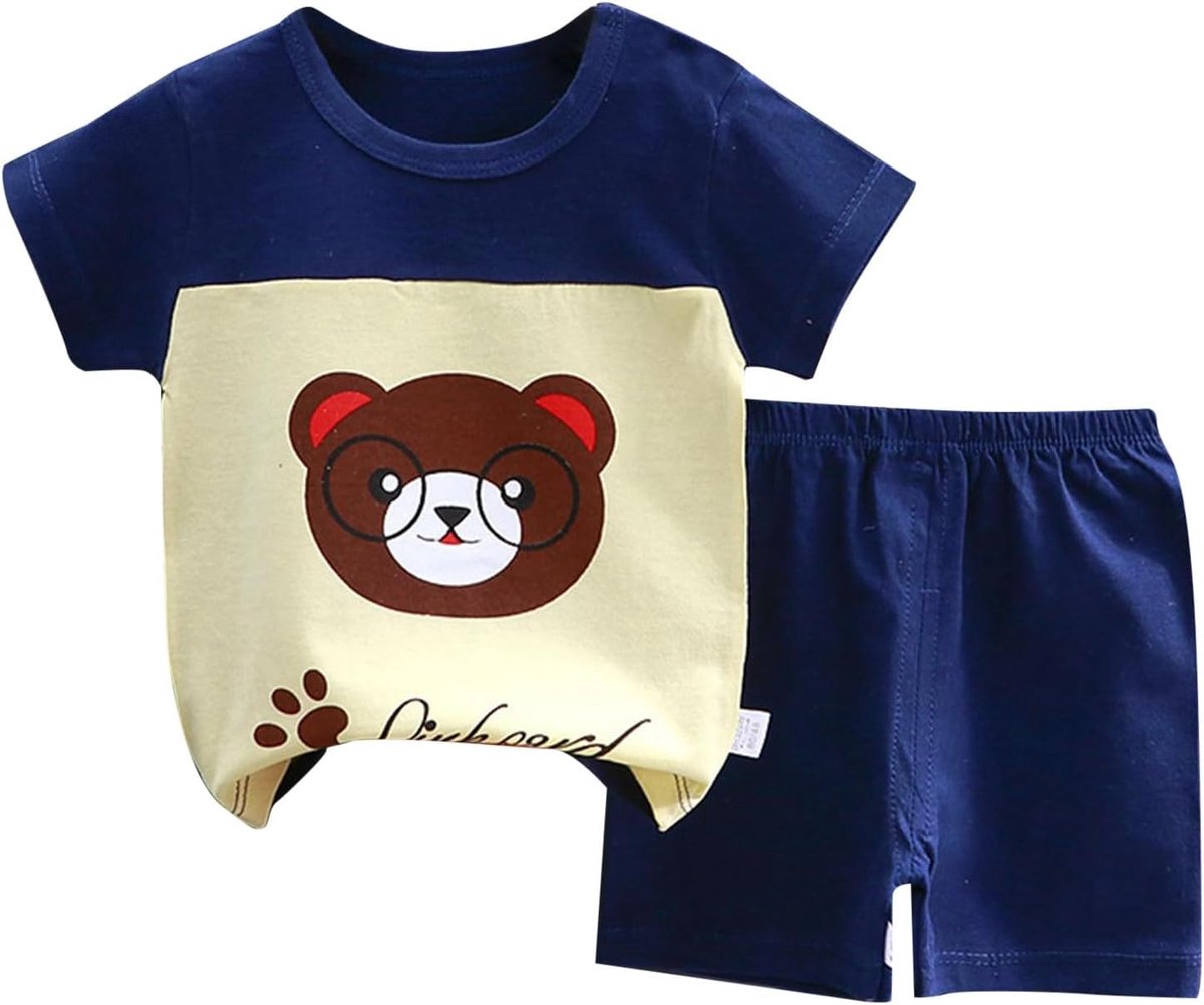 2-delige set voor jongens, katoen, kinderen, top en broek, trainingspak, casual, zacht, ademend, sportief, vrije tijd, dagelijks gebruik, lente, zomer, modieus, comfort, A15