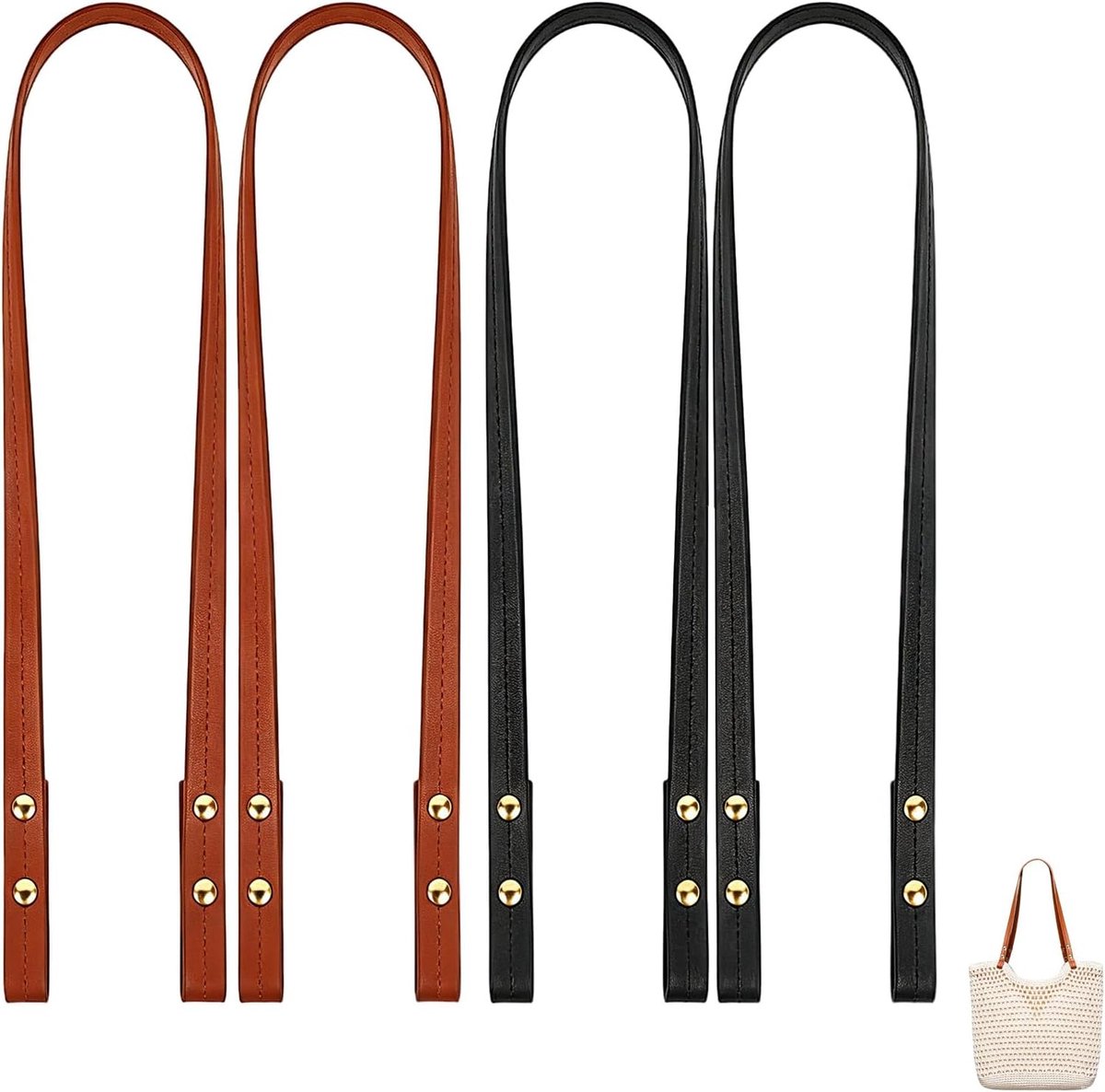 4 st. taschenhandvatten van PU-leer, comfortabel & makkelijk te bevestigen