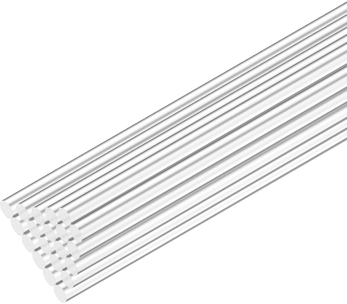 20 stuks ronde acrylstaafjes, 300 x 2 mm, transparante acrylstaven, kunststof staven, strips voor decoraties