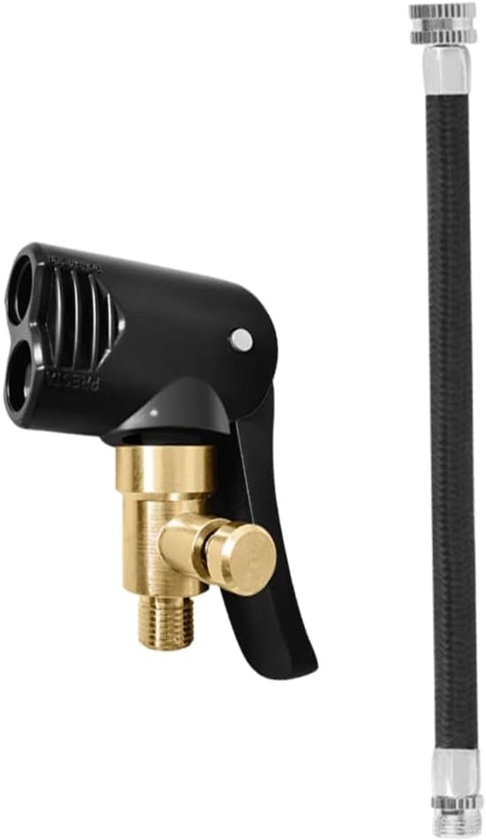 2 stuks universele bandenventieladapter, Presta-ventieladapter, snelspanner van messing, clip-on fietsventielaansluiting, voor luchtpompen, compressor, 2 stuks