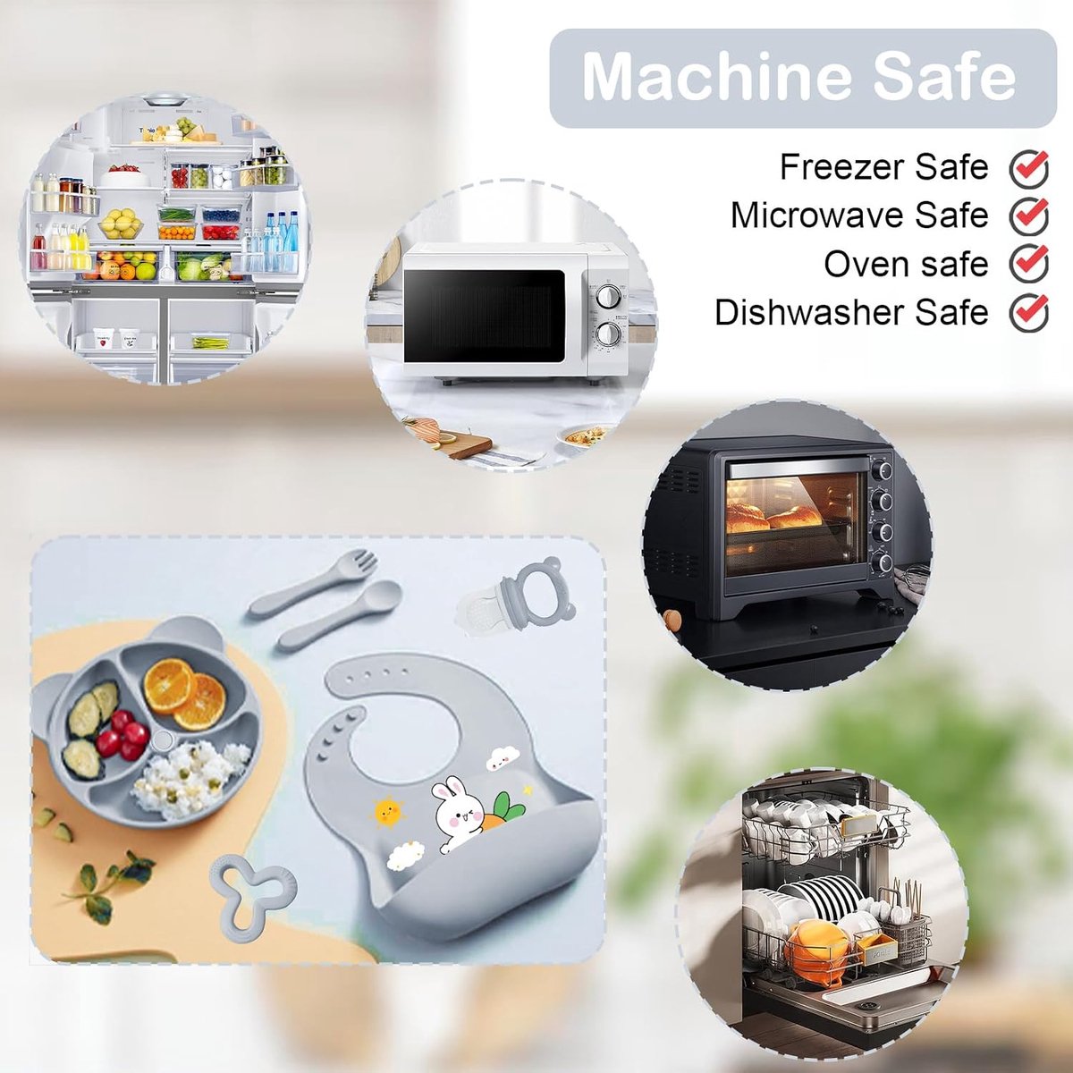 11-delige Baby Eetset Silicone, BLW bestek & BPA-vrij