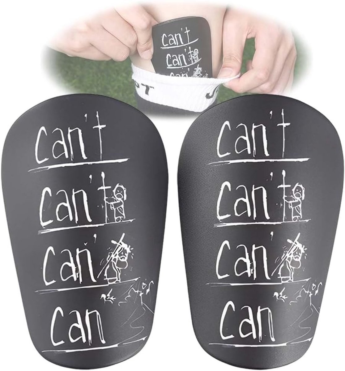 Scheenbeschermers 8 x 5 cm, scheenbeschermers van kunststof, zwart, voor kinderen en jongeren, uniseks, voor voetbal en contactsport