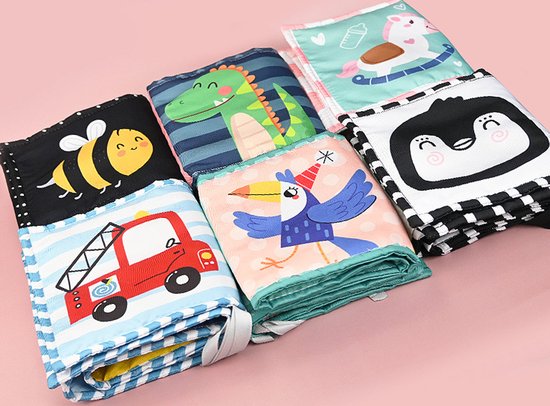 Zwart-wit babyspeelgoed, contrastrijke babyboekjes, geschikt voor pasgeborenen van 0-3 maanden en 3-6 maanden, speelgoed voor baby's op hun buik, sensorisch speelgoed voor vroege educatie。 — afbeelding 4
