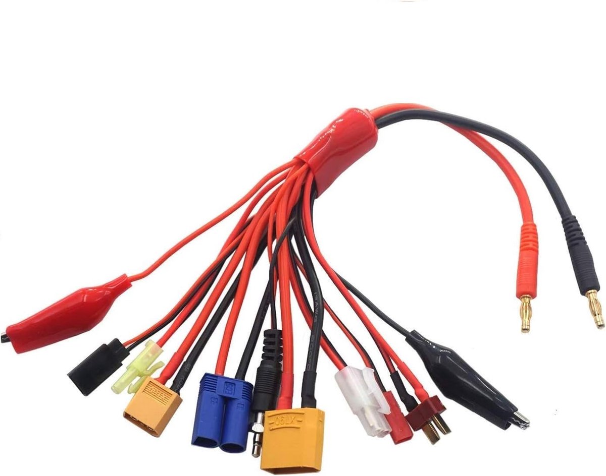 10 in 1 RC Lipo Battery Multi Charger Adapter 4.0mm Banana Plug Lead Cavo Converti per RC Car Drone Quadcopter
