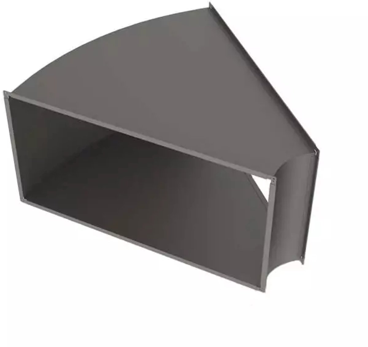 Bocht 45 graden horizontaal B=450 mm x H=150 mm