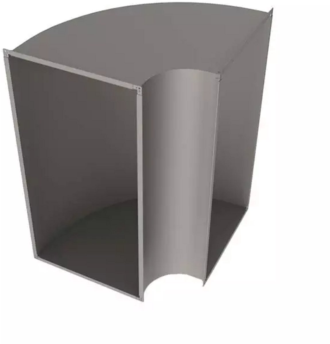 Bocht 90 graden verticaal 300 mm x 300 mm