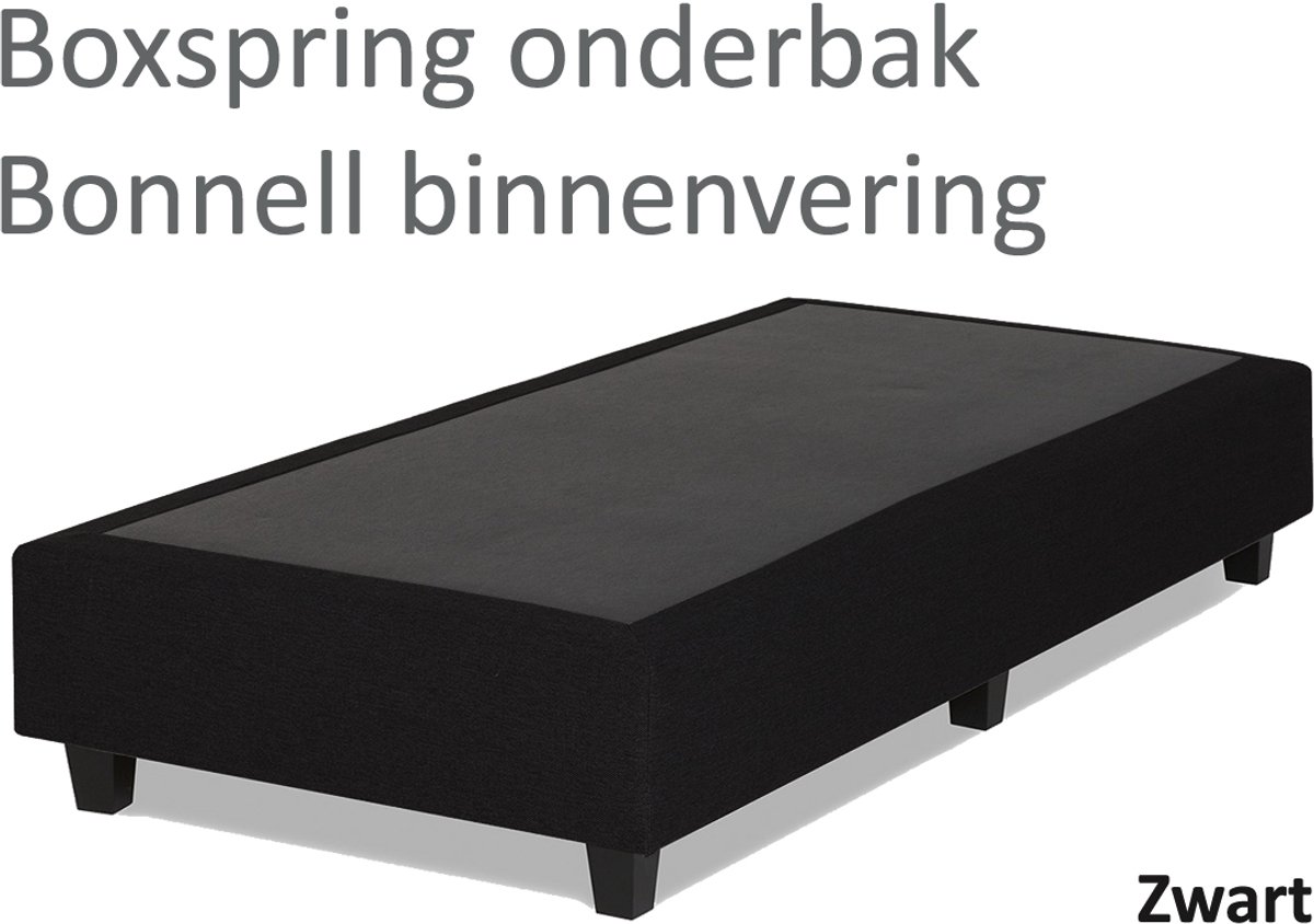 Boxspring.nl Boxspringonderbak Bonnellvering, 80 x 210cm, Zwart | Losse boxspring | Boxspring bedbodem | Boxspring onderstel | Bonnellboxspring | Boxspring zonder matras