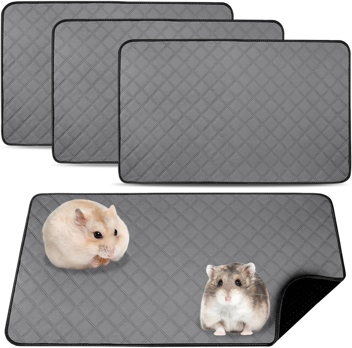 4Pcs 60*45CM PIPI Pads For Guinea Pigs,Reusable Pipi Pads,Liner For Cage And Travel Couch,Reusable Pipi Pads For - ShopVlot