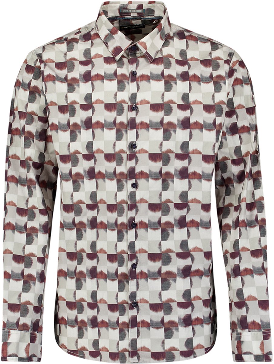 Overhemd met Print en Stretch