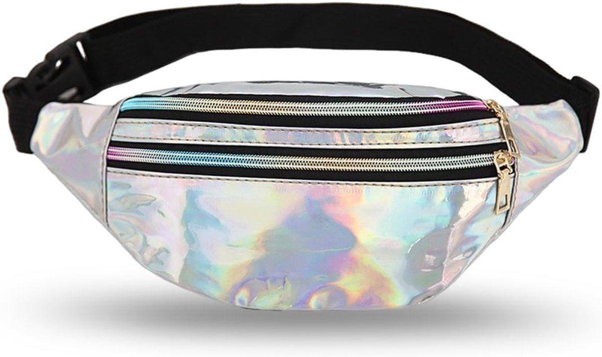 Heuptas voor heren, 1 stuk, waterdichte sporttas met ritssluiting, reflecterende zakken, verstelbare riem voor dames - ShopVlot