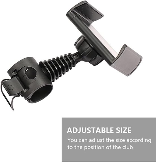 Dailygoods- Telefoonhouder Universeel - 360° Rotatie - Verstelbaar - Geschikt voor Golf Buggy/Trolley - Smartphone Houder - Voor Mobiele Telefoons tot 4,3 inch - Smartphonehouder van Dailygoods — afbeelding 4