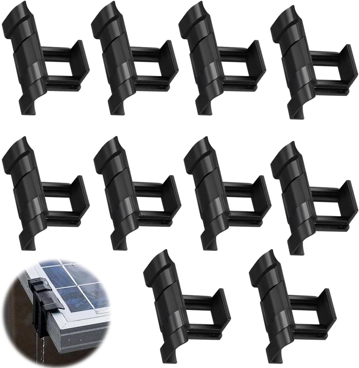 Solar Panel Water Drain Clips, 20 Pcs Drainage Clips, PV Module, Water Drain Cleaning Solar Panel, Mud Removal Clip - ShopVlot