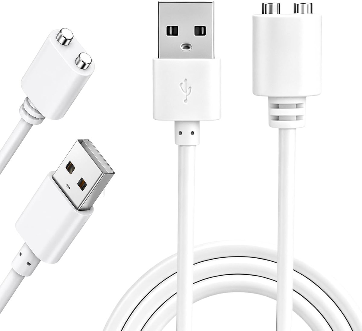Magnetische oplaadkabel 2-polig - 0,8 m - USB - stabiel en duurzaam opladen - ShopVlot