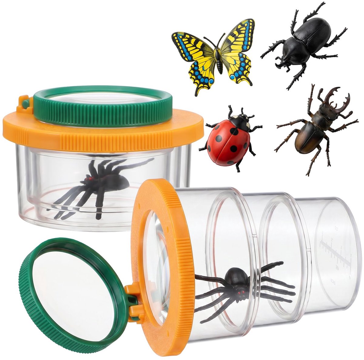 Larrel 2 stuks bekerloep uittrekbaar insectenkijker vergrootglas kinderen - ShopVlot