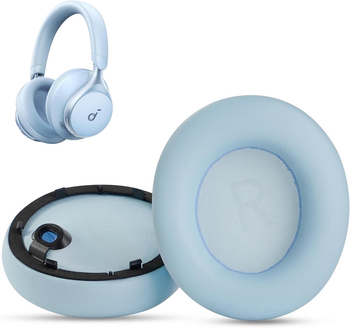 Ear Pads Compatible with Anker Space One (S1) - Replacement with softer faux leather and memory foam - ShopVlot