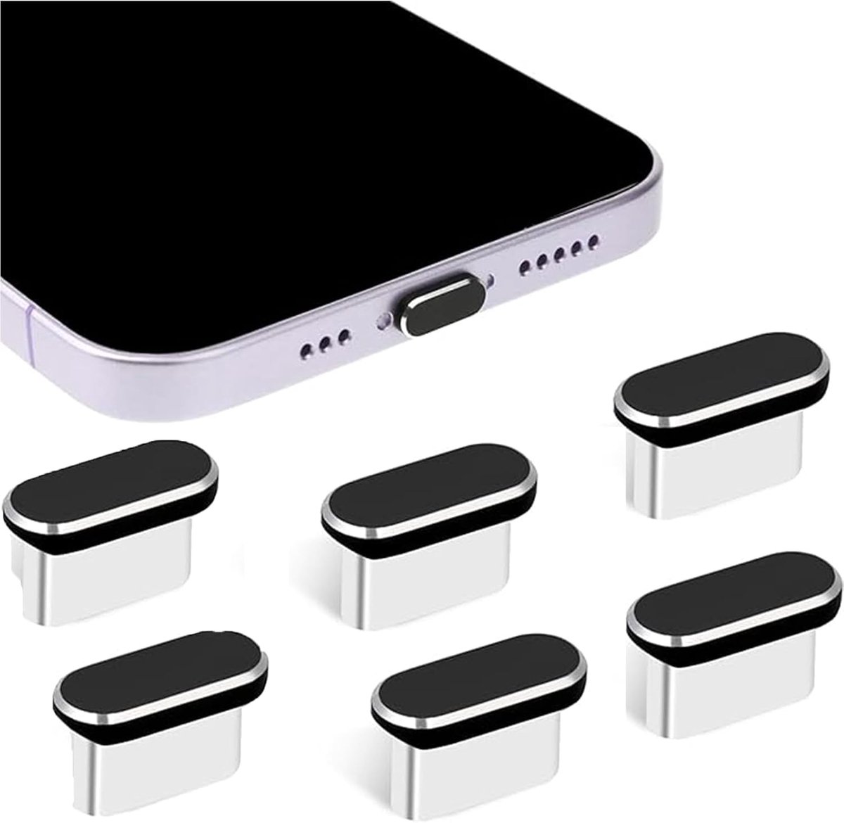 Dust plug USB type C dust plug type C dust cover port plug, metal dust plug, suitable for most smartphones - ShopVlot