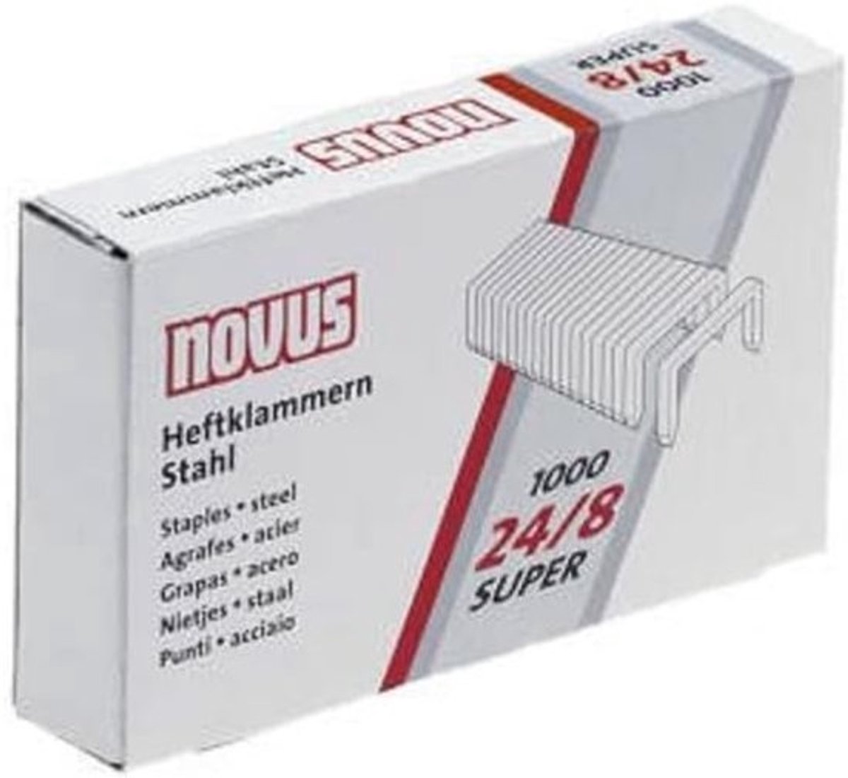 Novus 24/8 vulmagazijnen - Verzinkt staaldraad - 1000 stuks