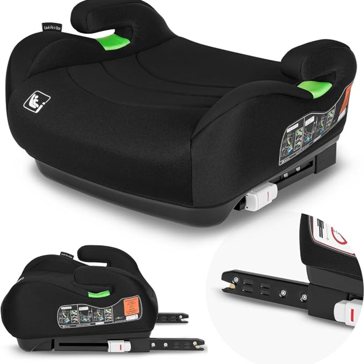 Levo® Zitverhoger Auto - Stoelverhoger voor Auto - Kinderzitje Auto - Zoethout - 42D x 40W x 22H