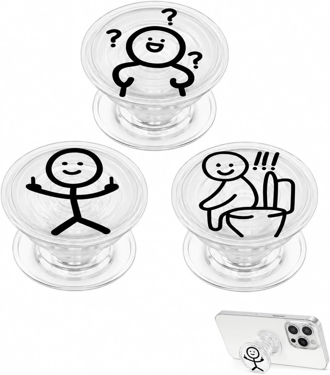 Mobiele standaard en handgreep, 3 stuks, cartoon, opblaasbare luchttas, antislip en gevoerd, absorbeert schokken - ShopVlot