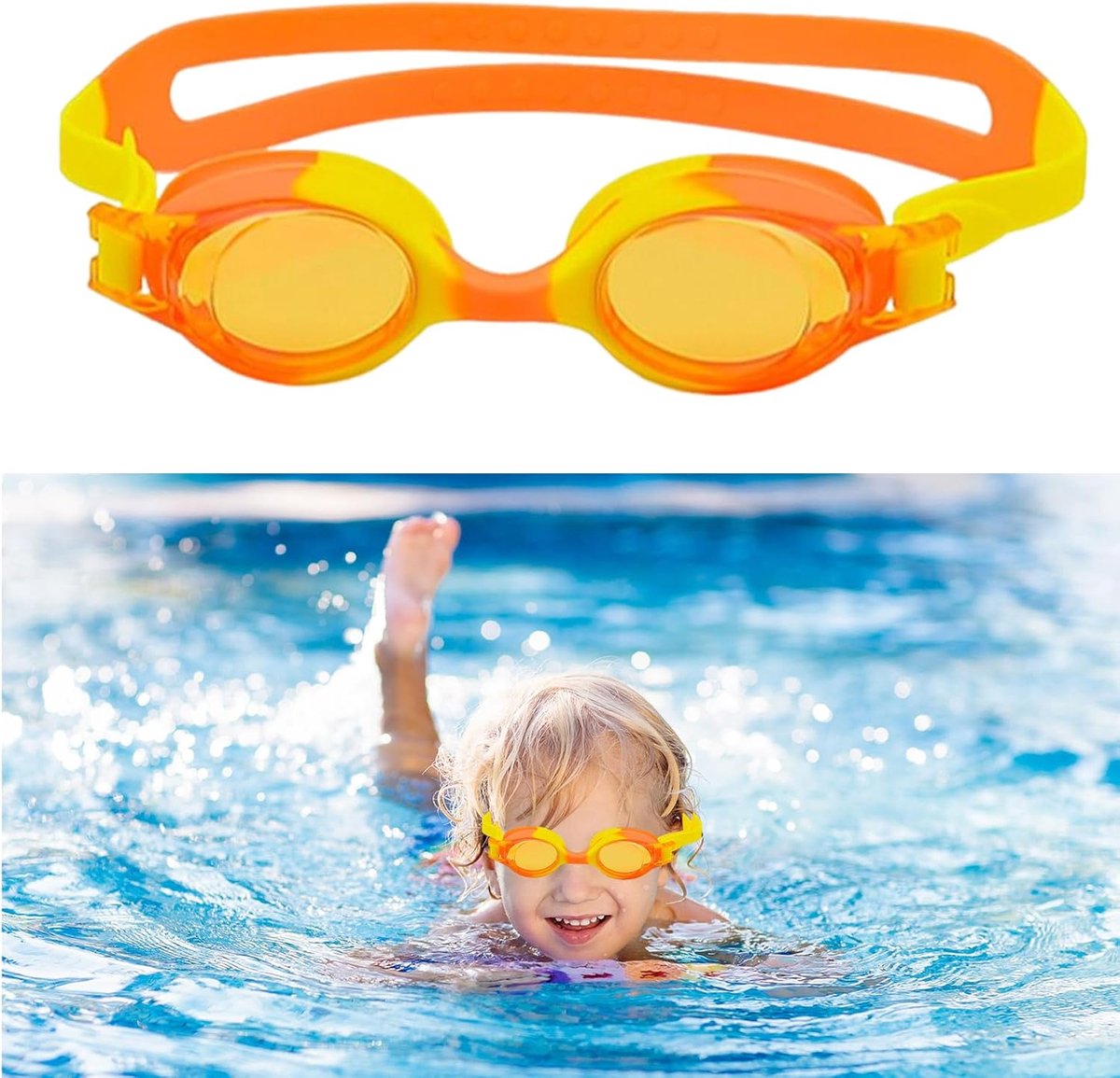 Zwemgoggles Kinderen - Anti-Fog Silicone - UV Bescherming - Ideaal voor Zwemles - ShopVlot