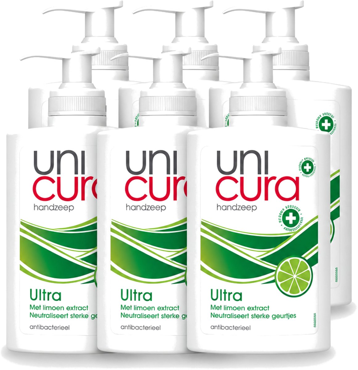 6 x Unicura - Vloeibare Zeep Ultra - Verzorgend - 250 ml Pomp - Voordeelverpakking - 6 stuks