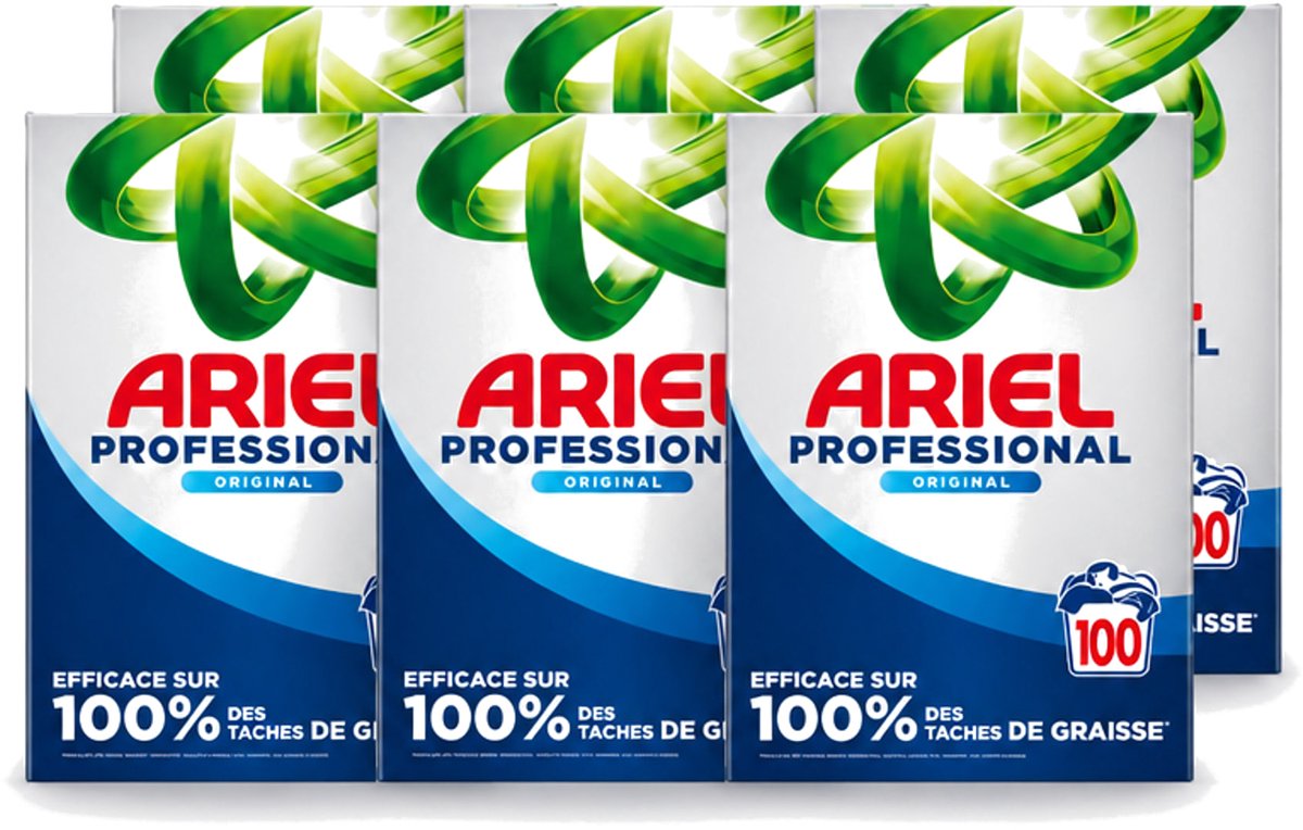 6 x Ariel – Waspoeder – Professional Regular – 100 wasbeurten - 5,5 kg - Voordeelverpakking - 6 stuks