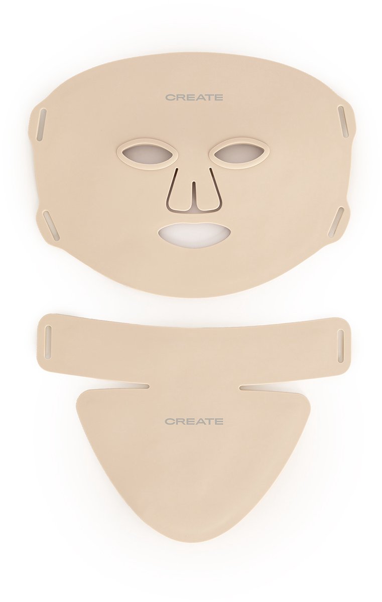CREATE - 8-in-1 LED-behandelingsmasker gezicht, hals en decolleté - Zand - SKINCARE LED MASK 8 in 1