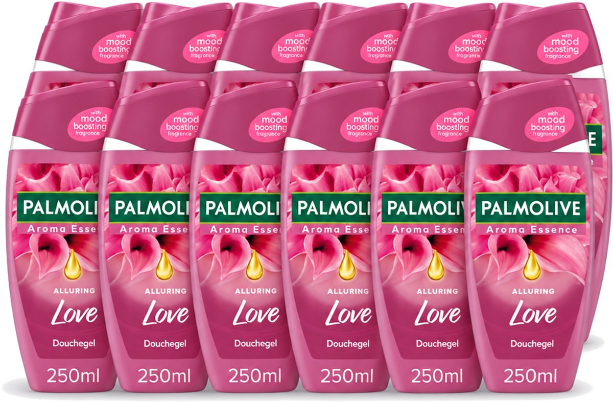 12 x Palmolive - Douchegel - Alluring Love - Aroma Essence - 250 ml - Voordeelverpakking - 12 stuks