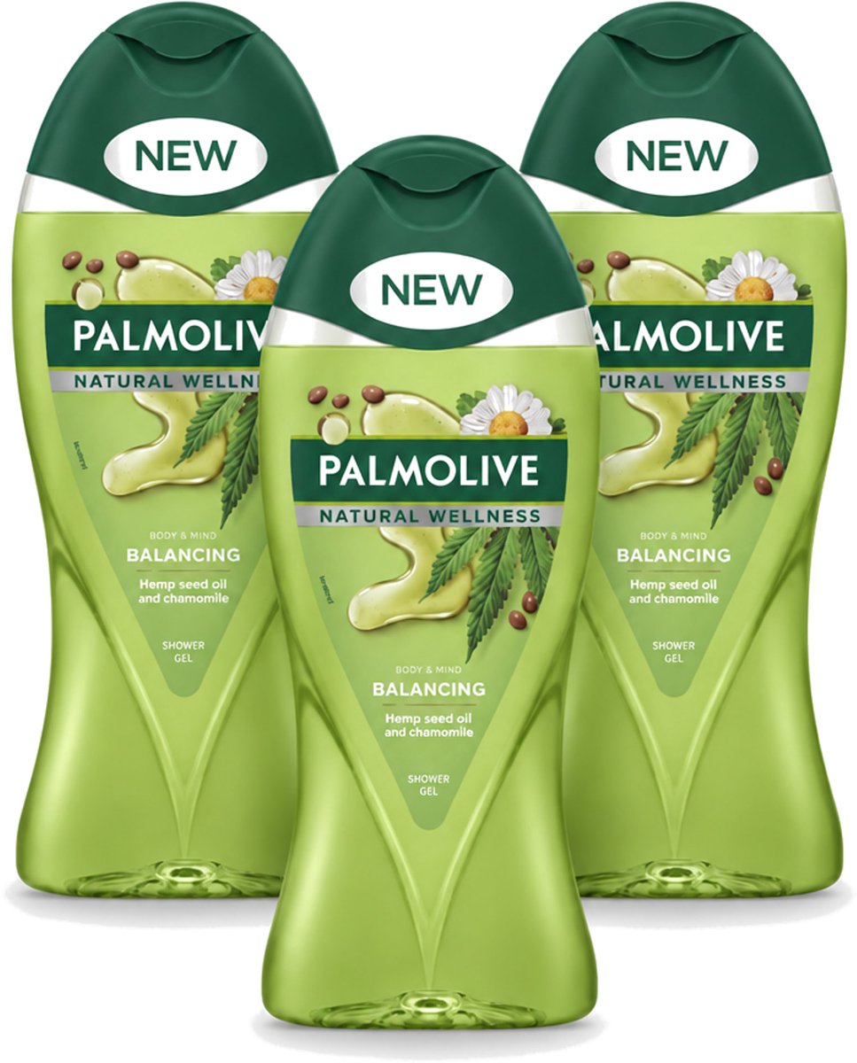 3 x Palmolive - Natural Wellness - Douchegel - Balancing - Ontspannend & Fris - 250 ml - Voordeelverpakking - 3 stuks