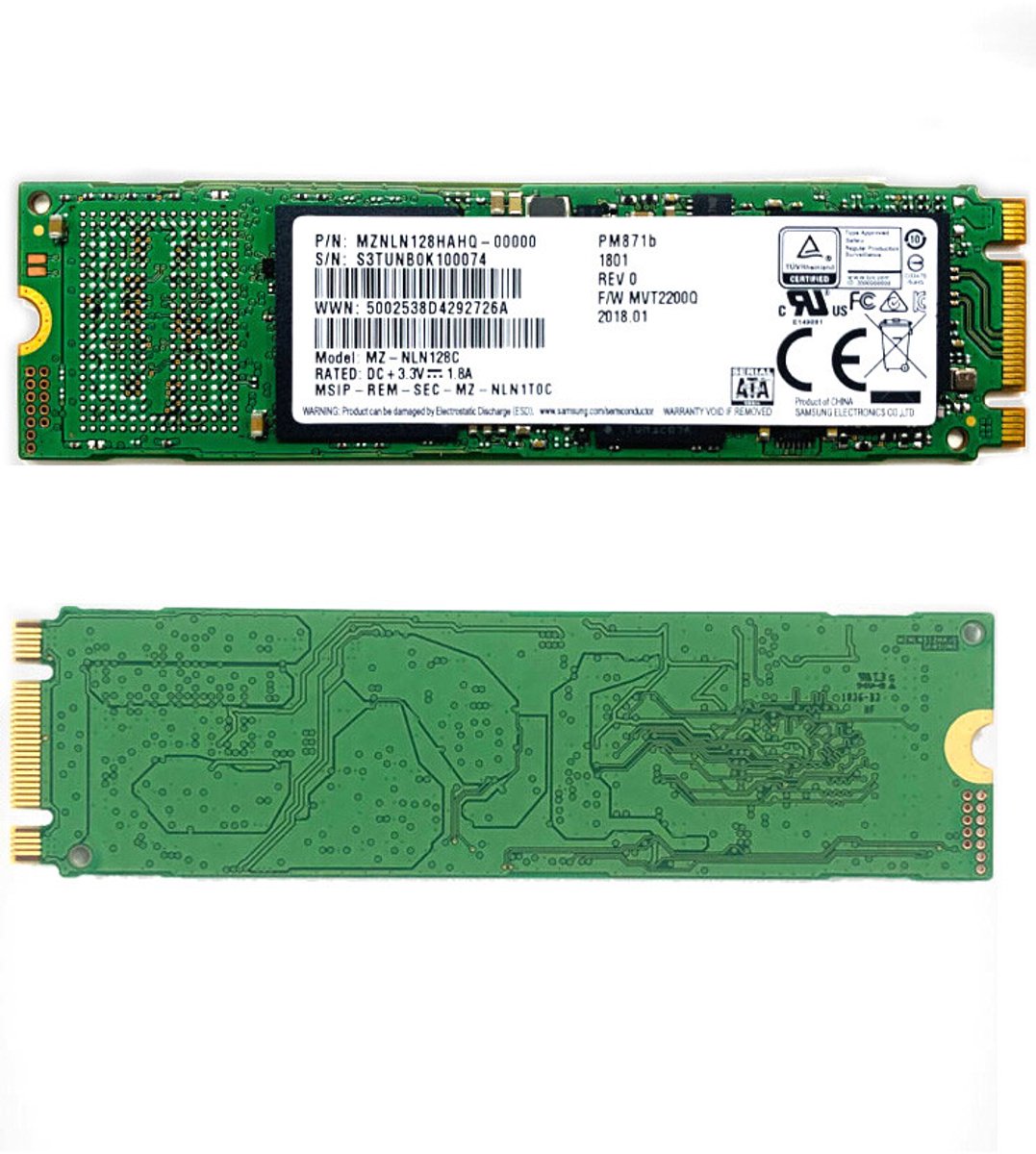 Samsung PM871b 128GB M.2 2280 SATA III – MZ-NLN128F