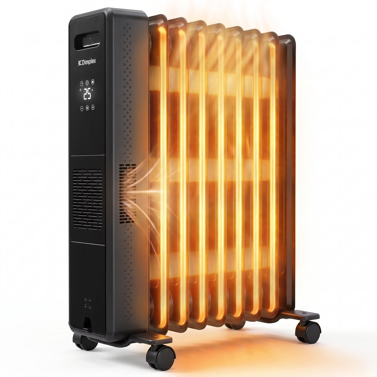 Dimplex ECO Edge Olievrije Elektrische Radiator 2400W – Elektrische Kachel met Wi-Fi App, Turbostand, Thermostaat, Timer en Weekschema – Tot 2x Sneller Warm dan een Olieradiator – Voor Ruimtes tot 75 m³ – Antraciet/Zwart – foto 2