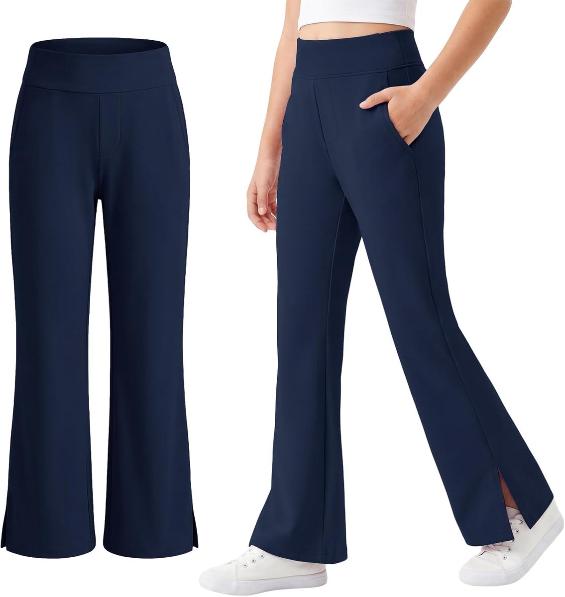 Meisjeslegging met hoge taille, ademende sportbroek, maat 122-170