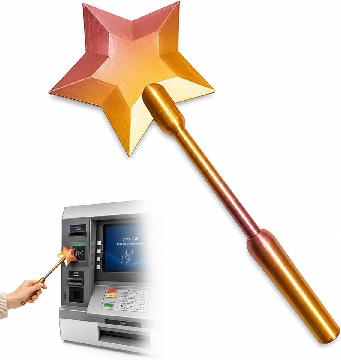 3d-Geprinte Contactloze Kaarthouder, Verborgen Vak Voor Creditcards En Betaalpassen, Voor Liefhebbers Van Goochelen (37 Cm)