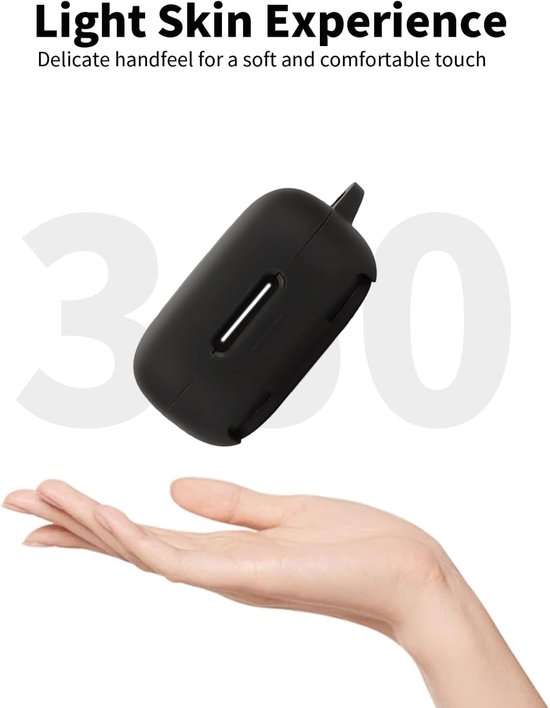 Hoes voor Anker Soundcore P31i open-ear koptelefoon, schokbestendig, toergy waterdicht, zacht en duurzaam, met koord, sleutelhanger en reinigingstool, zwart — afbeelding 2